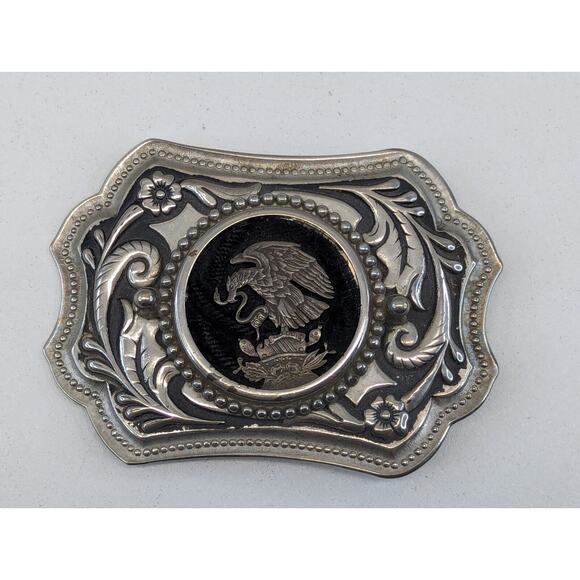 Unbranded Other - Vintage Eagle & Snake Inlaid Belt Buckle Southwestern Belt Buckle 3 1/2" × 2"
